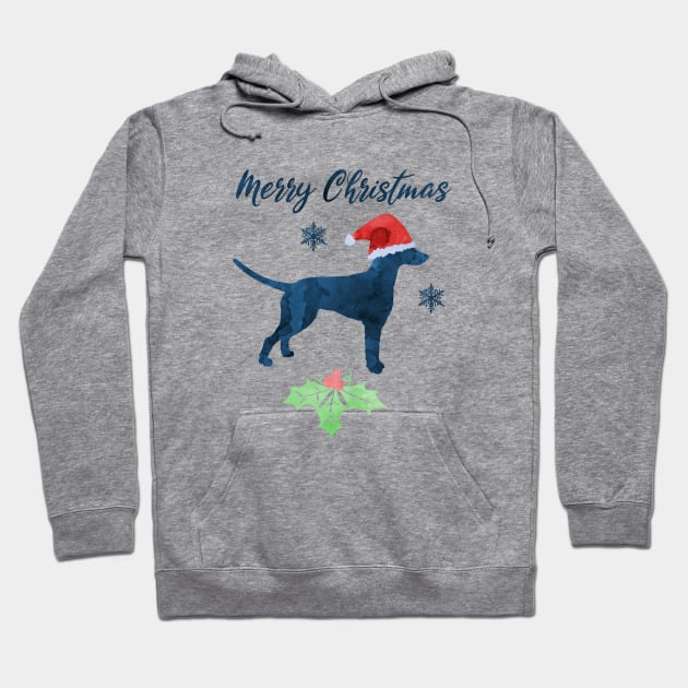 Christmas Dalmatian Dog Artwork Hoodie by TheJollyMarten